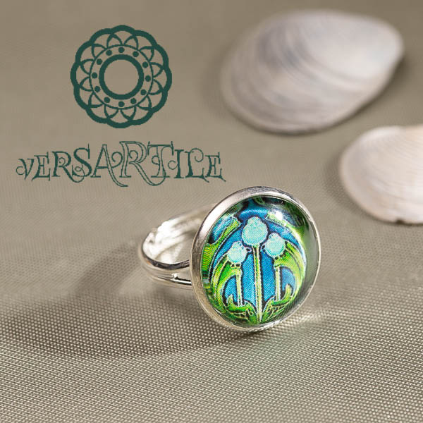 Stilizált virág mintás gyűrű