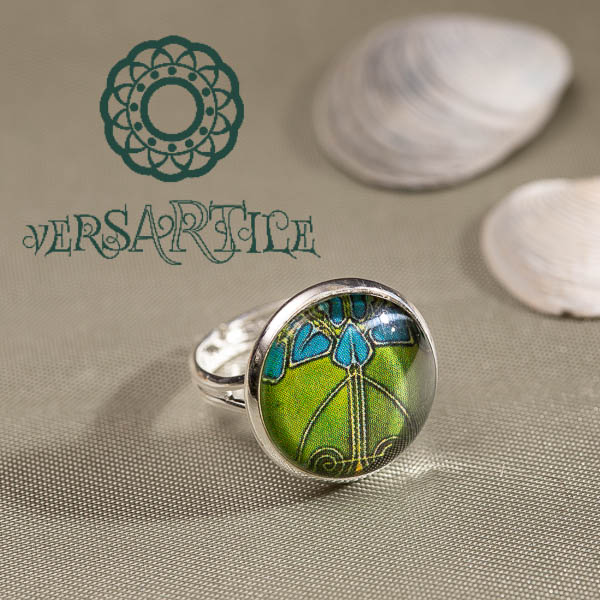 Stilizált virág mintás gyűrű