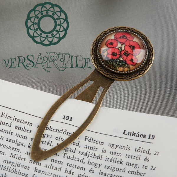 Pipacs mintás könyvjelző