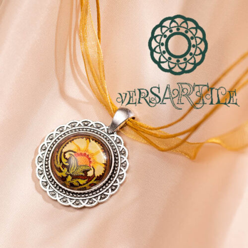 Szegfűmintás nyakék