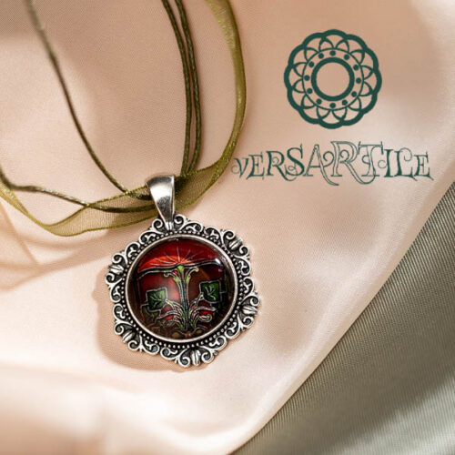 Stilizált virág-mintás nyakék