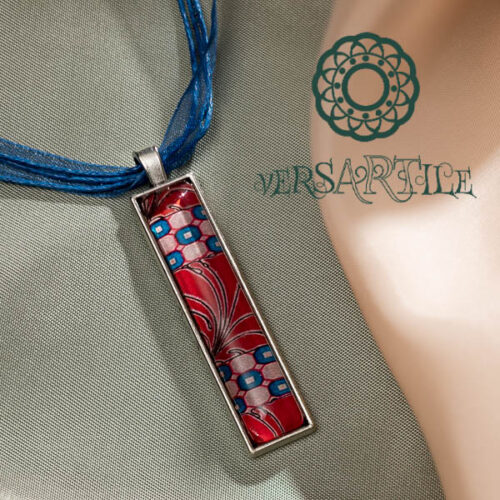 Stilizált virágmintás nyakék