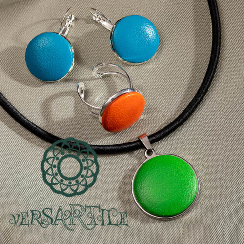 Színkavalkád bőrbetétes ékszerszett