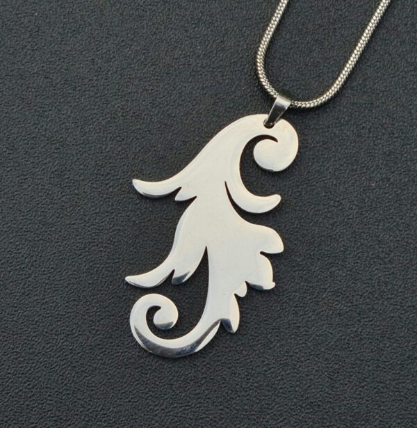 Akantuszlevél nemesacél nyaklánc