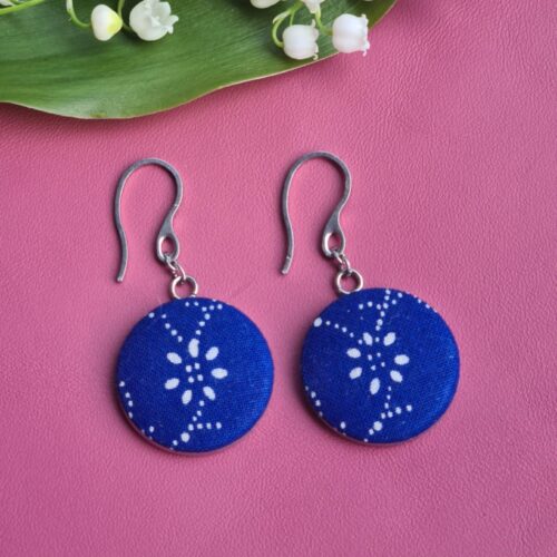 Kékfestő ágas-bogas fülbevaló