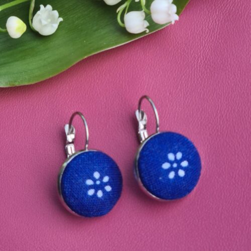 Kékfestő kisvirágos fülbevaló
