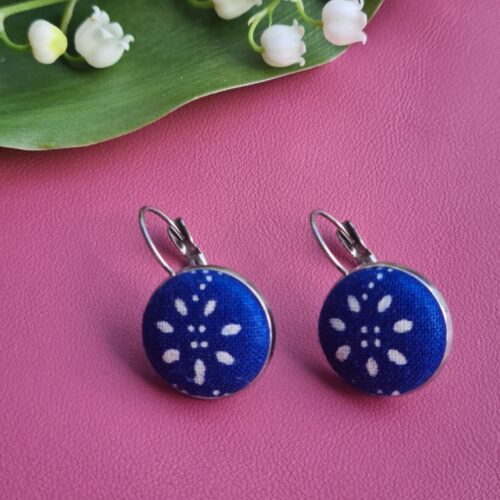 Kékfestő ágas-bogas fülbevaló