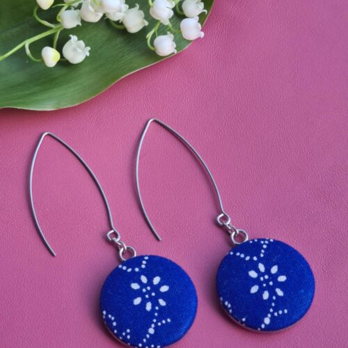 Kékfestő ágas-bogas fülbevaló