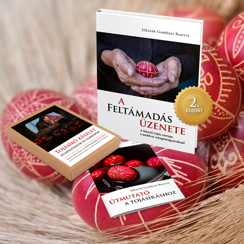 A feltámadás üzenete című könyv és Tojásíró készlet